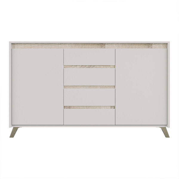 Μπουφές Belka pakoworld κρεμ με oak 155x45x93,7εκ