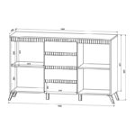 Μπουφές Belka pakoworld κρεμ με oak 155x45x93,7εκ - Image 2