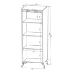 Σύνθετο σαλονιού Belka pakoworld κρεμ με oak 210,6x45x152,6εκ - Image 4