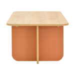 Τραπέζι Bοca pakoworld σε oak-κεραμιδί απόχρωση 100x60x42εκ - Image 3