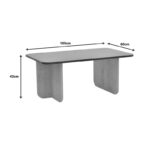 Τραπέζι Bοca pakoworld σε oak-κεραμιδί απόχρωση 100x60x42εκ - Image 5