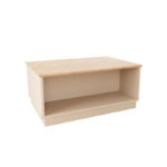 Τραπέζι Monik pakoworld σε oak-ανοιχτό γκρι απόχρωση 90x56x40εκ