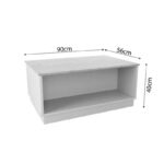 Τραπέζι Monik pakoworld σε oak-ανοιχτό γκρι απόχρωση 90x56x40εκ - Image 3