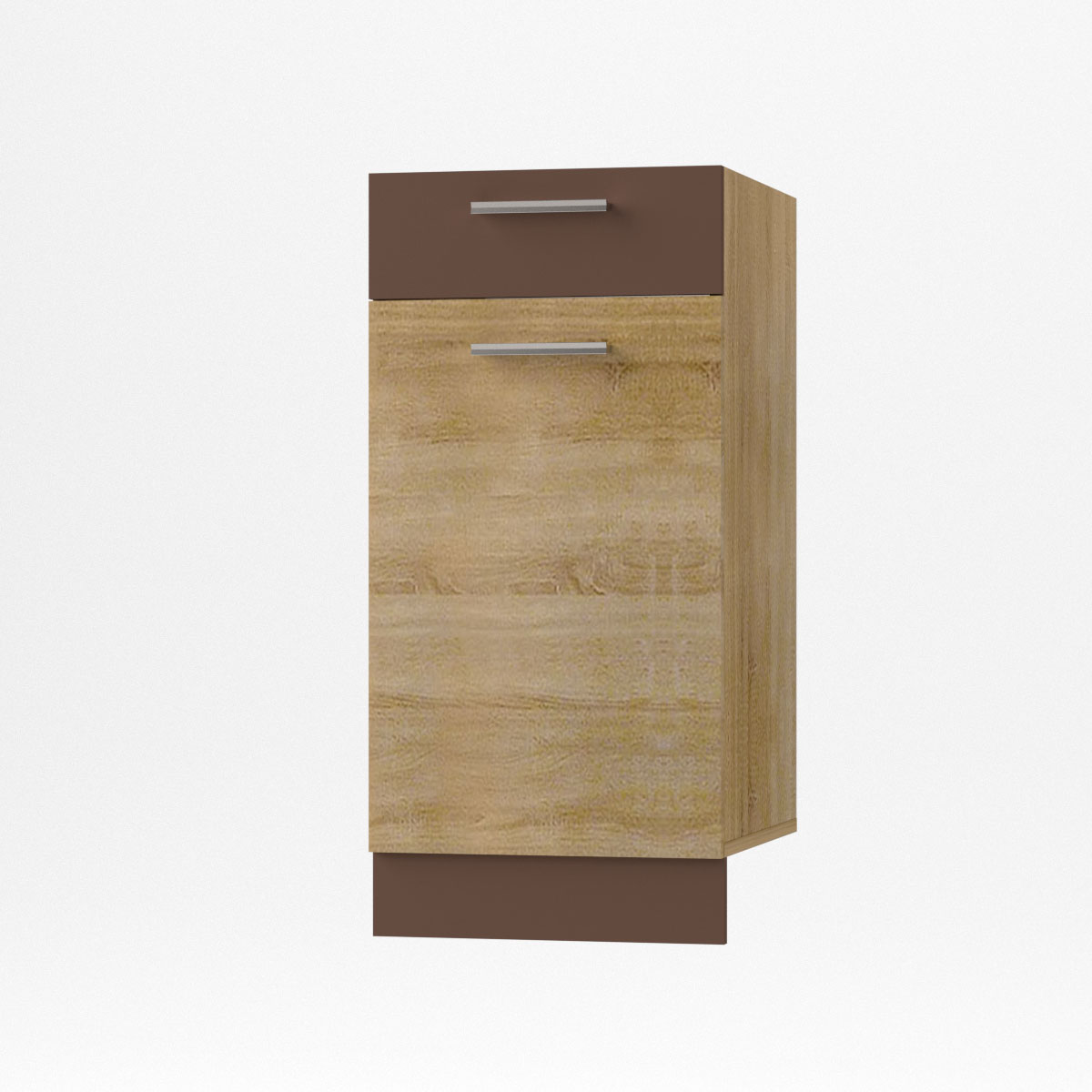 2165 Alina Κάτω ντουλάπι Με Συρτάρι 40x44,5x85εκ Σονόμα-Μόκκα - Image 1