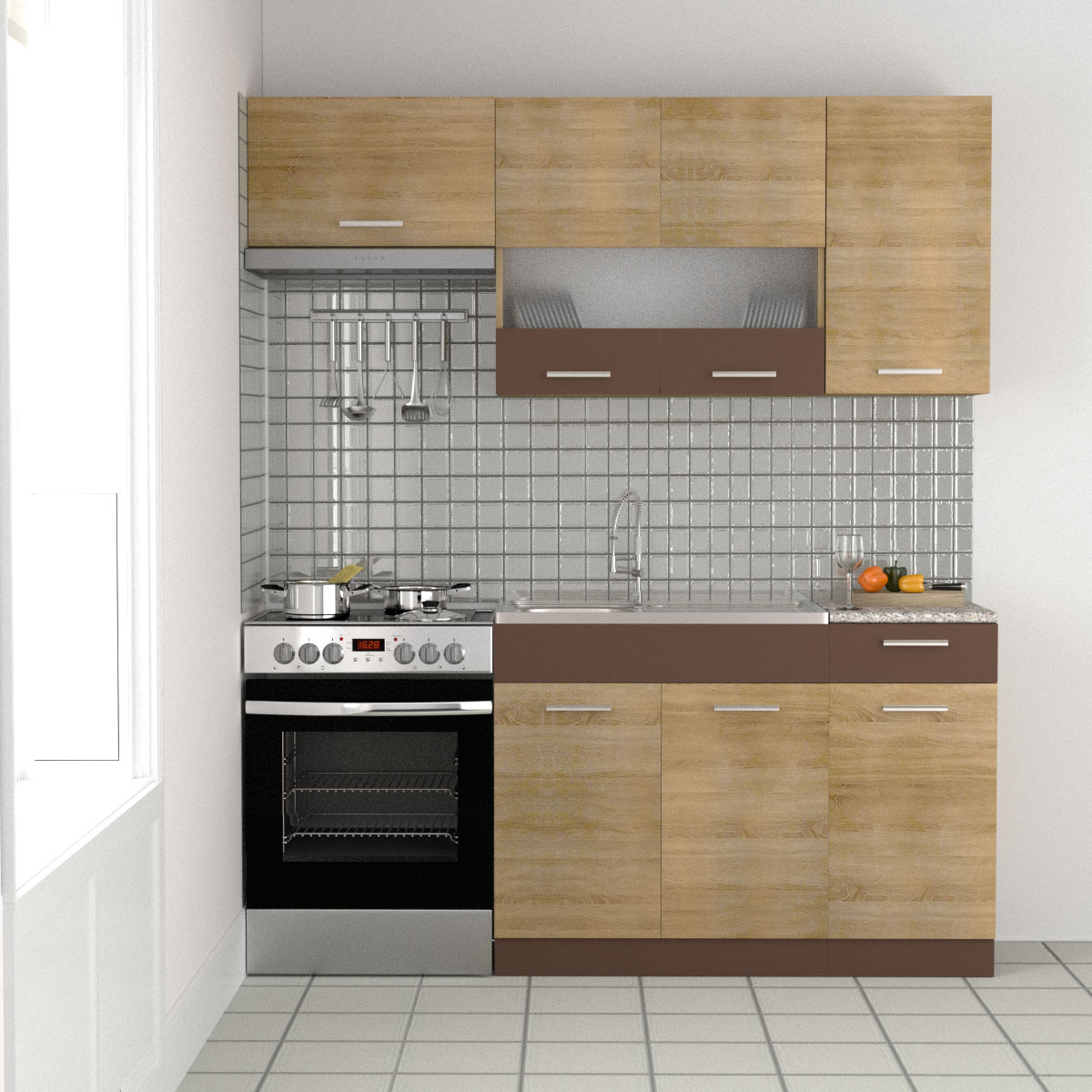 2183 Alina set 3 (με δυνατότητα επέκτασης) Σονόμα-Μόκκα Σετ 5 κουτιών (3 τρέχ. Μέτρα) - Image 1