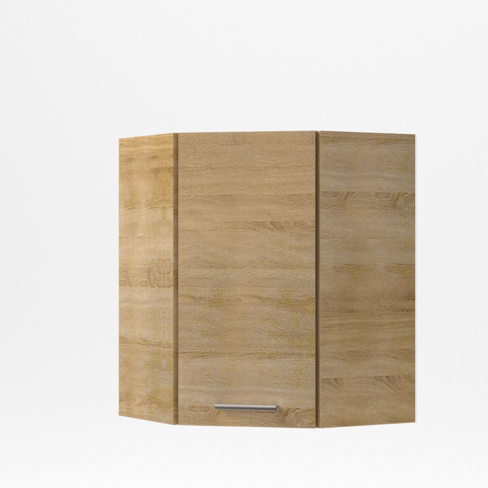 2196 ALINA Πάνω Ντουλάπι Γωνίας 60x60x30.5x71.8εκ Σονόμα-Μόκκα - Image 1