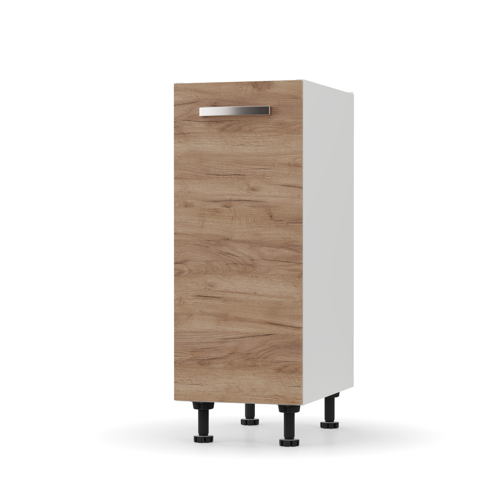 2210 CHARLOTTE Κάτω Ντουλάπι 30x46.5x82εκ με μεταλλικά χερούλια Χρυσό Δρυς - Image 1