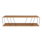Τραπέζι σαλονιού Tars pakoworld sonoma-μαύρο 120x50x30εκ - Image 2