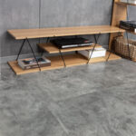 Έπιπλο τηλεόρασης Tars pakoworld sonoma-μαύρο 120x30x33εκ - Image 2