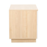 Κομοδίνο Verena pakoworld φυσικό με λευκό 48x40x48εκ - Image 3
