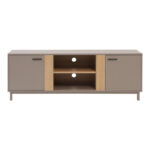 Έπιπλο τηλεόρασης Polenio pakoworld taupe με φυσικό 150x40x53εκ - Image 2