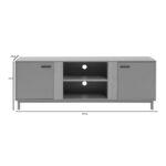 Έπιπλο τηλεόρασης Polenio pakoworld taupe με φυσικό 150x40x53εκ - Image 3