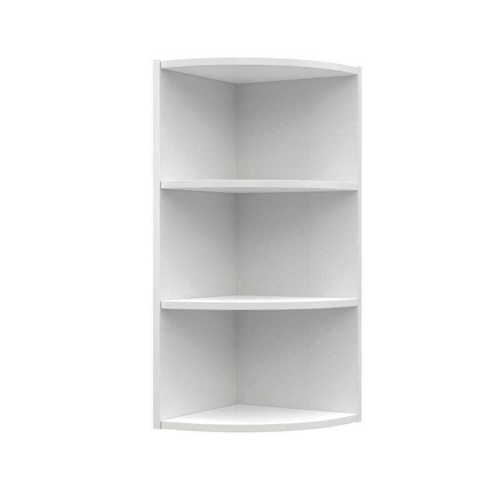 2259 Charlotte Γωνιακό πάνω ντουλάπι με ράφια 28,5x28,5x71,8εκ Λευκό - Image 1