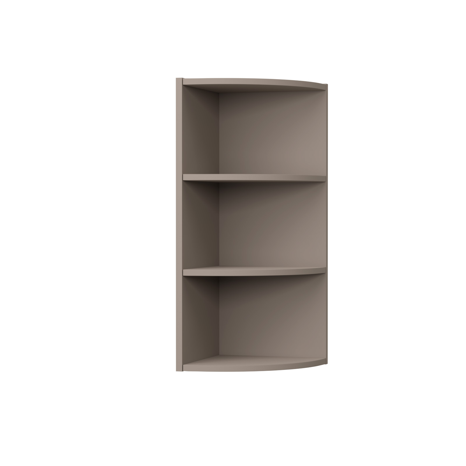 2261 Charlotte Γωνιακό πάνω ντουλάπι με ράφια 28,5x28,5x71,8εκ Μόκα - Image 1