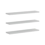 Ραφιέρα τοίχου Divar pakoworld λευκή 60x14.5x1.8εκ