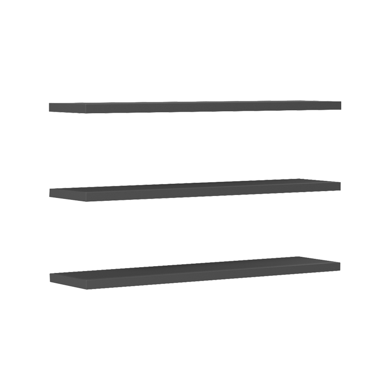 230-000053-1 Ραφιέρα τοίχου Divar pakoworld ανθρακί 60x14.5x1.8εκ - Image 1