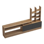 Σύνθετο σαλονιού Seruno pakoworld oak - μαύρο μαρμάρου 170x25x100εκ - Image 2