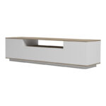 Έπιπλο τηλεόρασης Winey pakoworld σε sonoma-λευκή απόχρωση 180x44.5x44.5εκ - Image 4