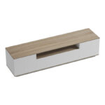 Έπιπλο τηλεόρασης Winey pakoworld σε sonoma-λευκή απόχρωση 180x44.5x44.5εκ - Image 5