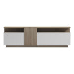 Έπιπλο τηλεόρασης Vendora pakoworld σε sonoma-λευκή απόχρωση 150x29.5x46.3εκ - Image 3