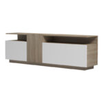 Έπιπλο τηλεόρασης Vendora pakoworld σε sonoma-λευκή απόχρωση 150x29.5x46.3εκ - Image 4