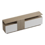 Έπιπλο τηλεόρασης Vendora pakoworld σε sonoma-λευκή απόχρωση 150x29.5x46.3εκ - Image 5