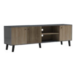 Έπιπλο τηλεόρασης Tuscany pakoworld sonoma-ανθρακί 180x41x51εκ - Image 2