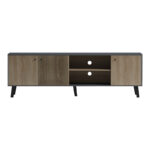 Έπιπλο τηλεόρασης Tuscany pakoworld sonoma-ανθρακί 180x41x51εκ - Image 5