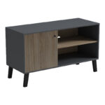 Έπιπλο τηλεόρασης Tuscany pakoworld sonoma-ανθρακί 100x40x51εκ - Image 4