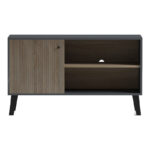 Έπιπλο τηλεόρασης Tuscany pakoworld sonoma-ανθρακί 100x40x51εκ - Image 5