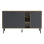 Μπουφές Balain pakoworld sonoma-ανθρακί 142x35.5x83εκ - Image 3