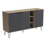 Μπουφές Balain pakoworld sonoma-ανθρακί 142x35.5x83εκ - Image 5