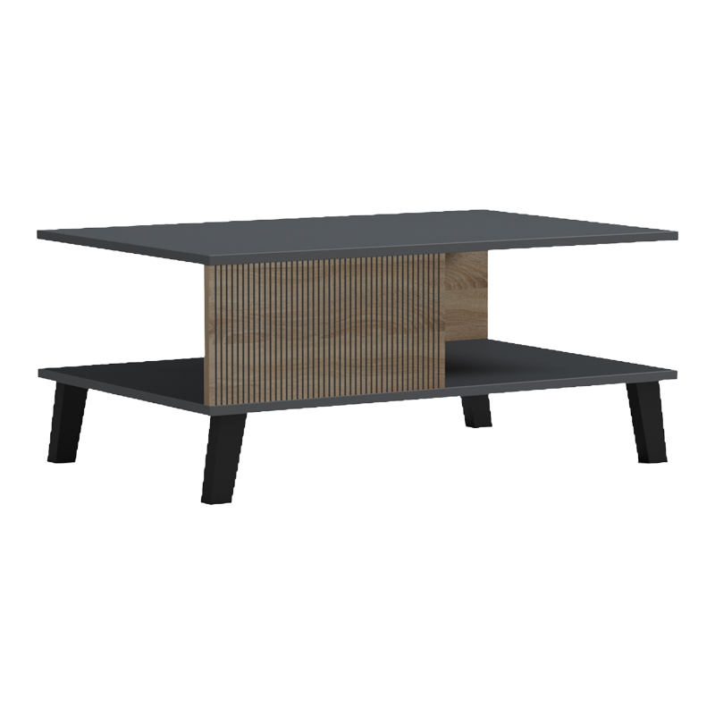 230-000177-1 Τραπεζάκι σαλονιού Tuscany pakoworld sonoma-ανθρακί 83x54x34εκ - Image 1