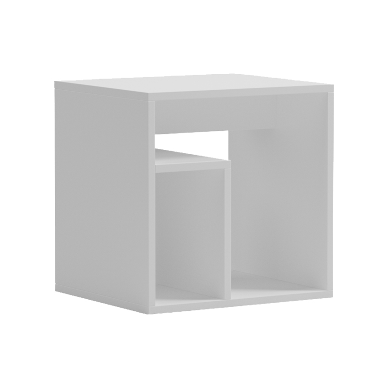 230-000182-1 Βοηθητικό τραπέζι Doublo pakoworld λευκό 40x35x40εκ - Image 1