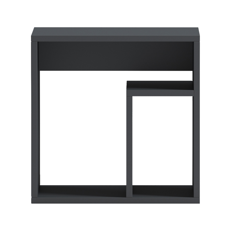 230-000184-1 Βοηθητικό τραπέζι Doublo pakoworld ανθρακί 40x35x40εκ - Image 1
