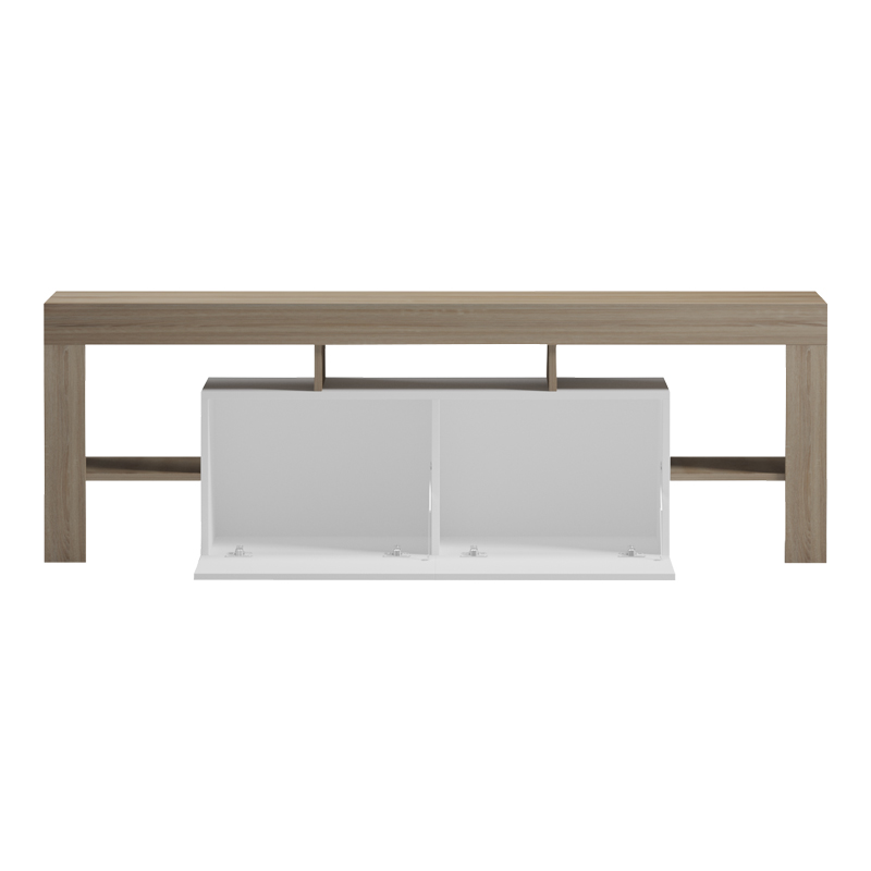 230-000192-1 Έπιπλο τηλεόρασης Liner pakoworld sonoma-λευκό 150x40x50εκ - Image 1