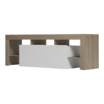 Έπιπλο τηλεόρασης Liner pakoworld sonoma-λευκό 150x40x50εκ - Image 3