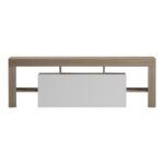 Έπιπλο τηλεόρασης Liner pakoworld sonoma-λευκό 150x40x50εκ - Image 5