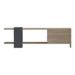 Έπιπλο τηλεόρασης Standi pakoworld σε sonoma-ανθρακί 120x25x36.8εκ - Image 5