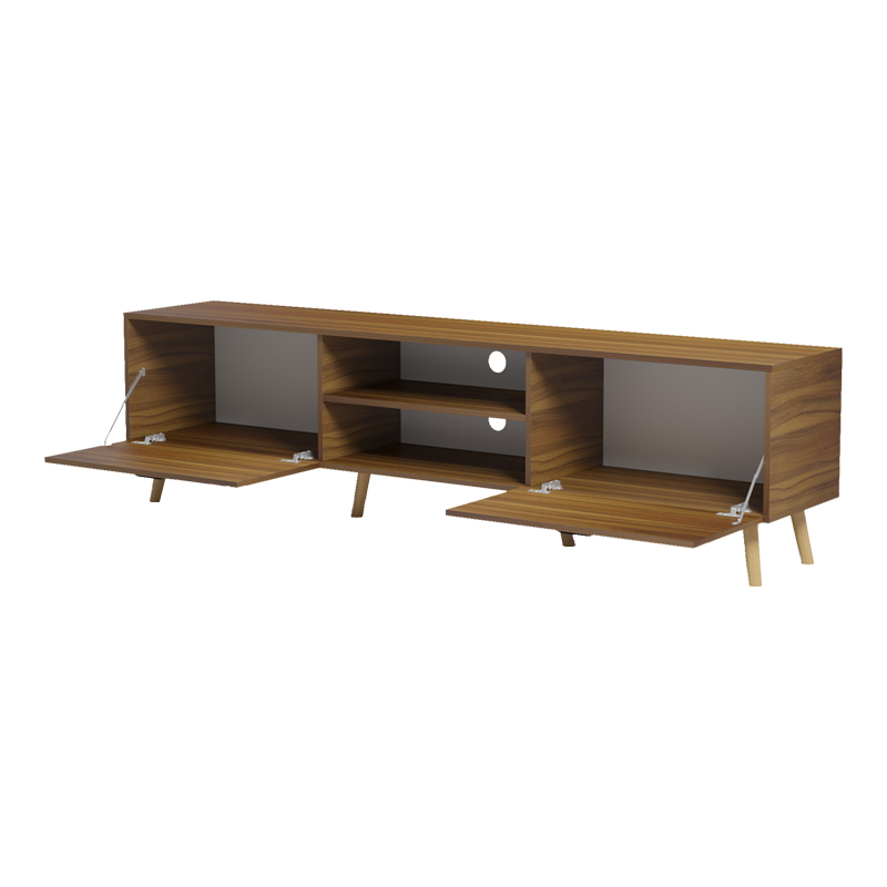 230-000206-1 Έπιπλο τηλεόρασης Gorna pakoworld καρυδί 180x35x48.6εκ - Image 1