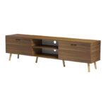Έπιπλο τηλεόρασης Gorna pakoworld καρυδί 180x35x48.6εκ - Image 4
