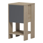 Κομοδίνο Reppo pakoworld sonoma-ανθρακί 30x30x55εκ - Image 4