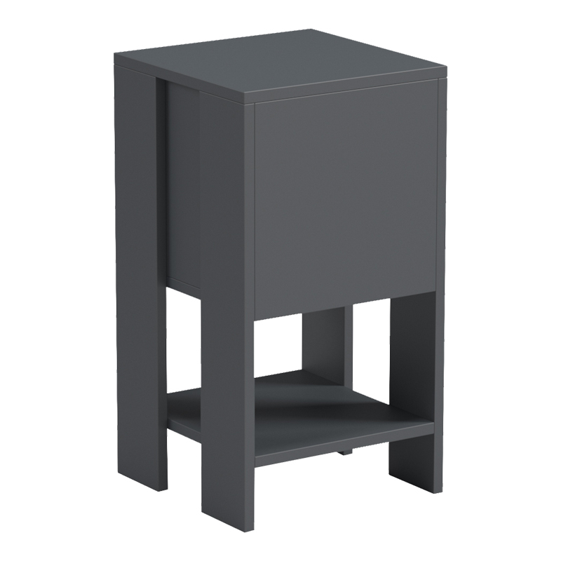 230-000224-1 Κομοδίνο Reppo pakoworld ανθρακί 30x30x55εκ - Image 1