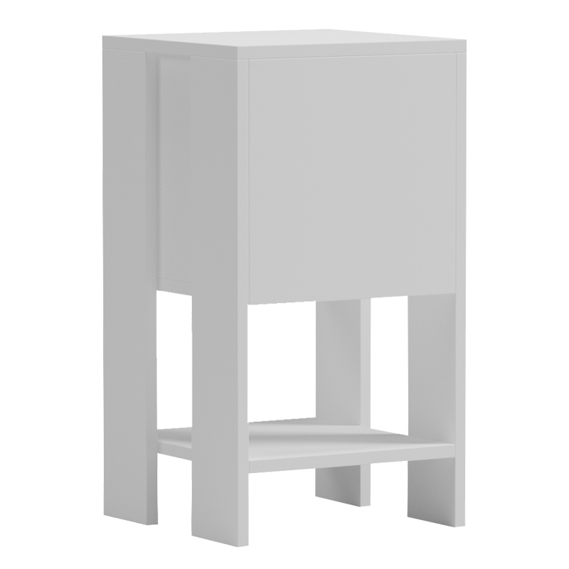 230-000225-1 Κομοδίνο Reppo pakoworld λευκό 30x30x55εκ - Image 1