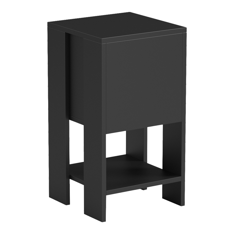 230-000226-1 Κομοδίνο Reppo pakoworld μαύρο 30x30x55εκ - Image 1