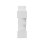 Ραφιέρα τοίχου Tiber pakoworld λευκή 120x22x67εκ - Image 4