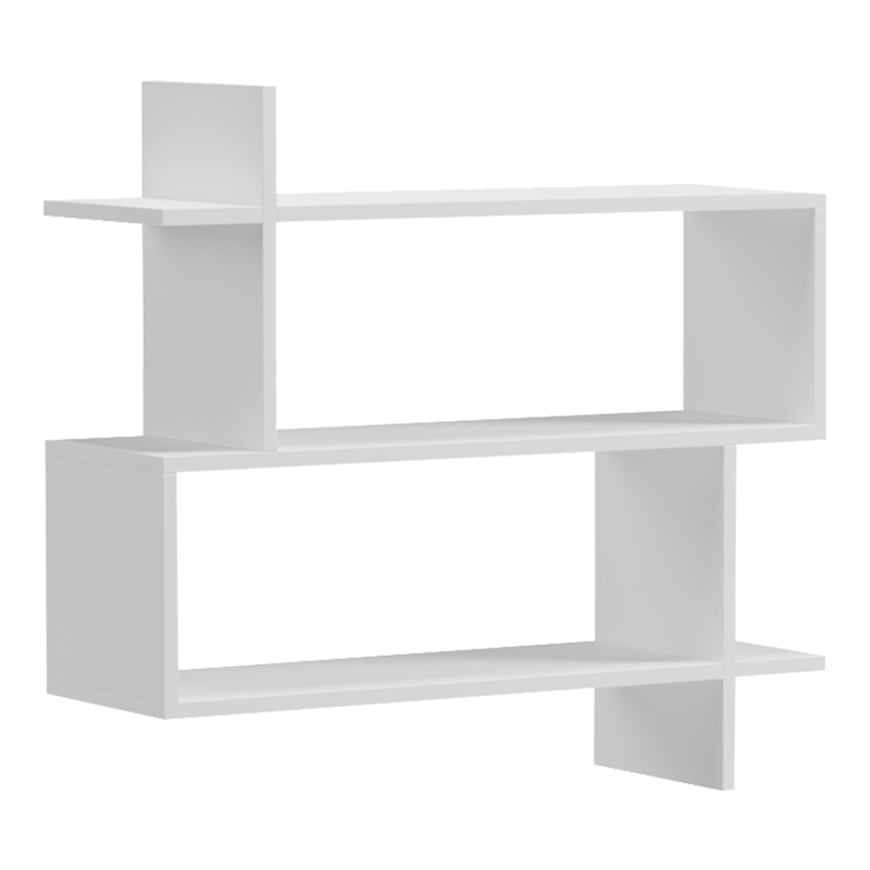 230-000252-1 Ραφιέρα τοίχου Paralel pakoworld λευκό 70x22x65,5εκ - Image 1