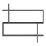 Ραφιέρα τοίχου Paralel pakoworld ανθρακί 70x22x65,5εκ - Image 2