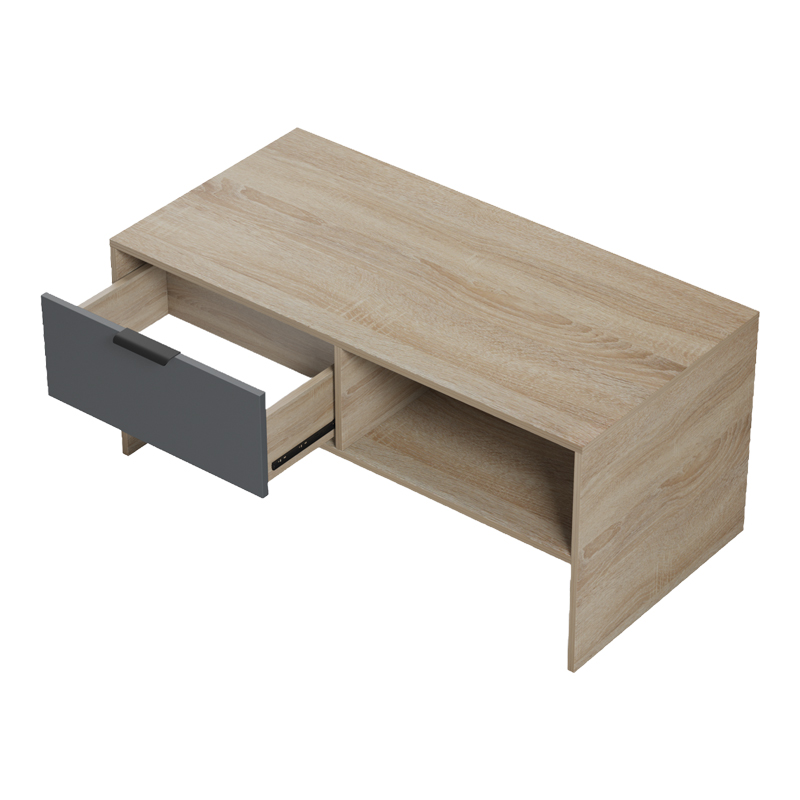 230-000267-1 Τραπέζι σαλονιού Felina pakoworld sonoma-ανθρακί 100x50x45εκ - Image 1