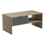 Τραπέζι σαλονιού Felina pakoworld sonoma-ανθρακί 100x50x45εκ - Image 2